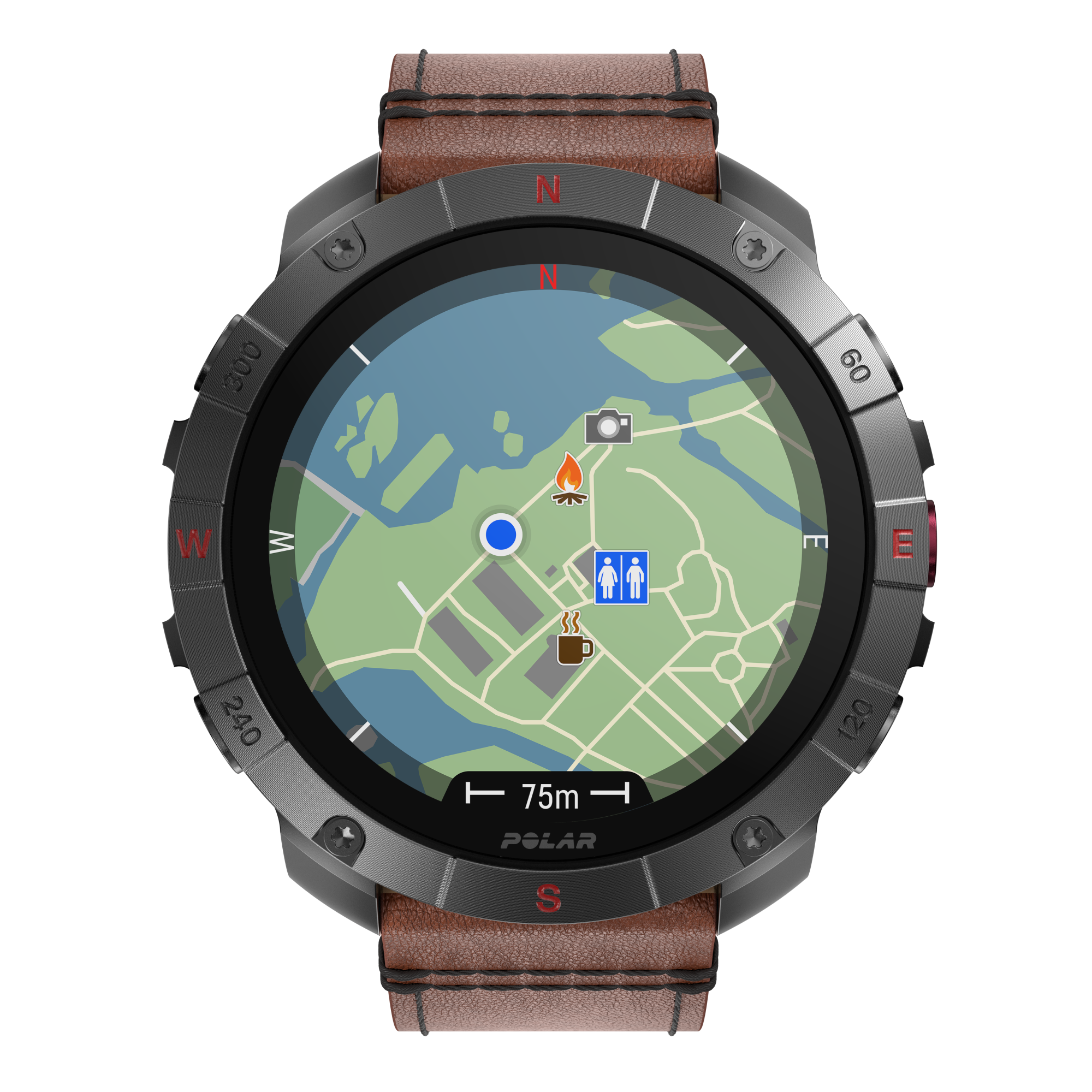 polar_grit-x2-pro-titan_autumn-leather_front_pois-on-map polar_grit-x2-pro-titan_autumn-leather_front_pois-on-map